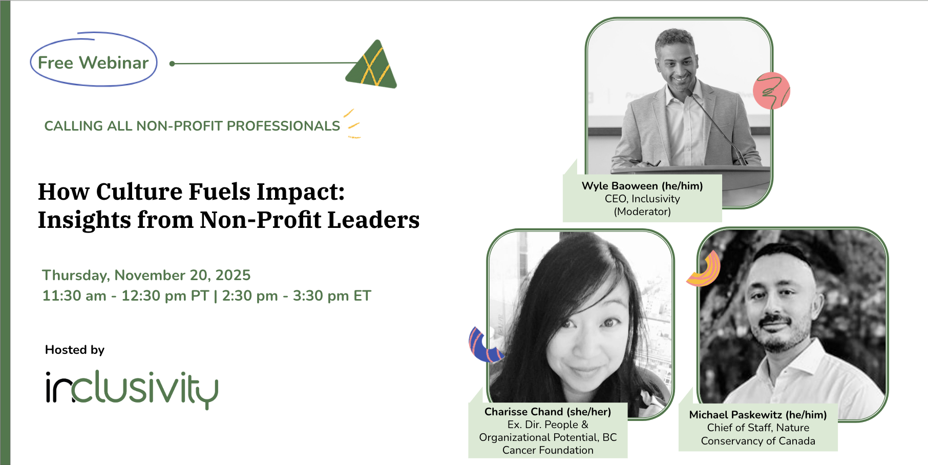 Banner for "How Culture Fuels Impact: Insights from Non-Profit Leaders" webinar